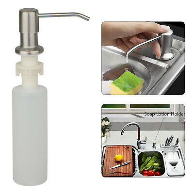 300ml Stainless Steel Soap Dispenser Kitchen Sink Soap Hand Liquid Pump Bottle