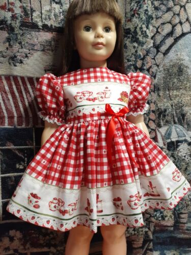 Doll Clothes For 35" Patti Playpal "daisy Kingdom Strawberries Dress" By Maureen