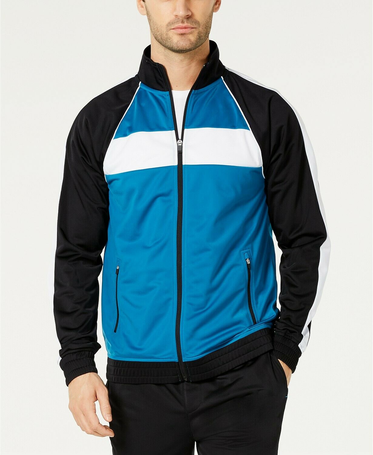 Ideology Men's Colorblocked Track Jacket Blue Size 2xl