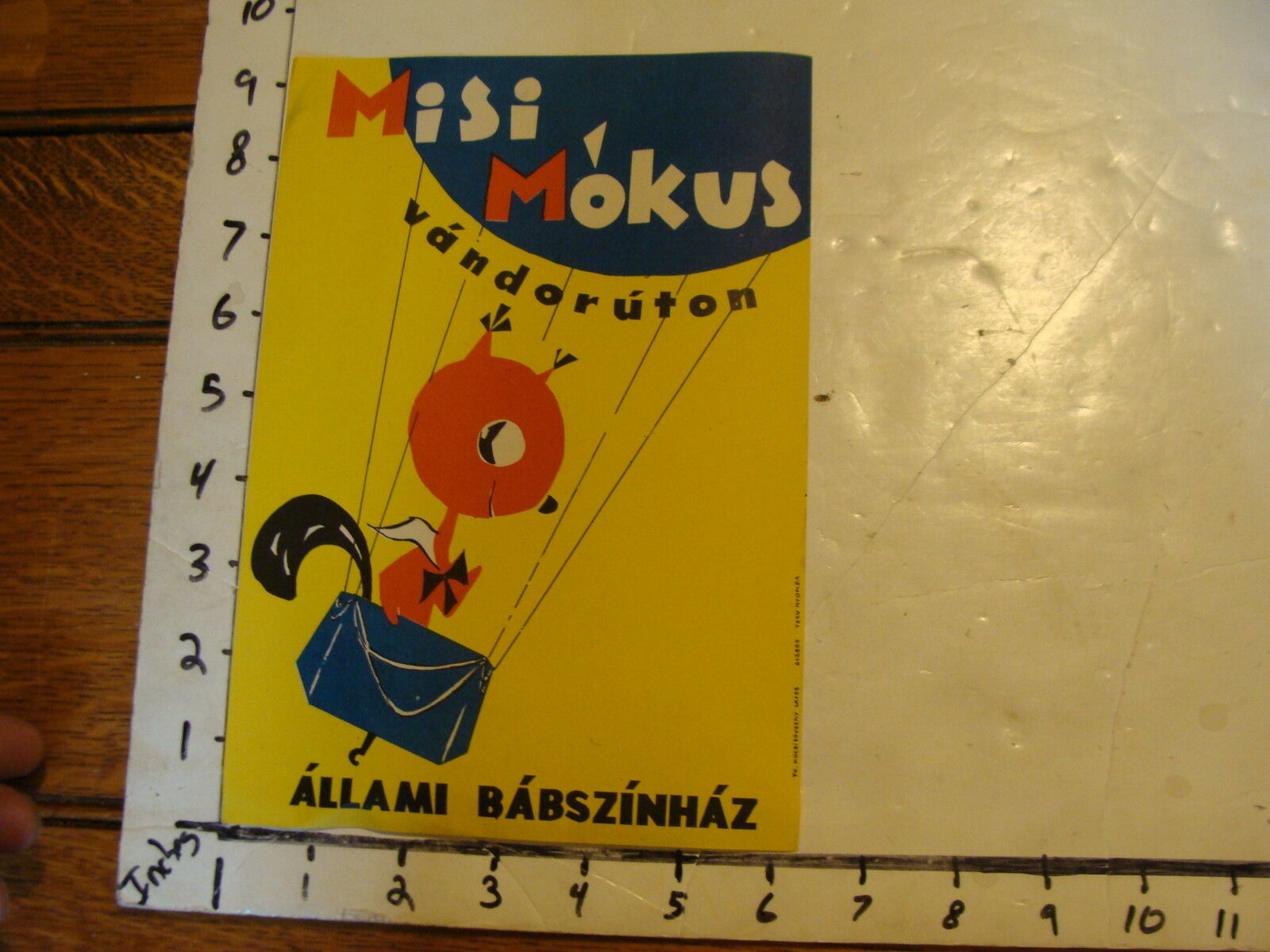 Vintage Marionette Poster: Budapest--1950's Terv Nyomda Misi Mokus