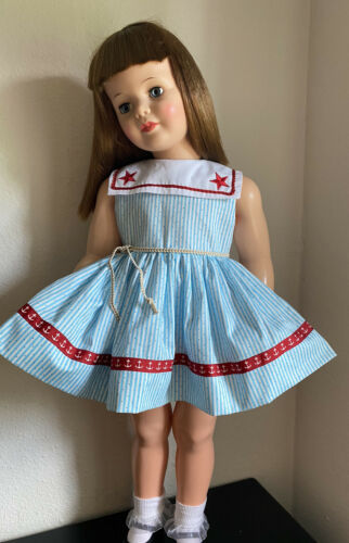 Summer Sleeveless  Pinstripe Sailor Dress For Patti Playpal Ideal Doll