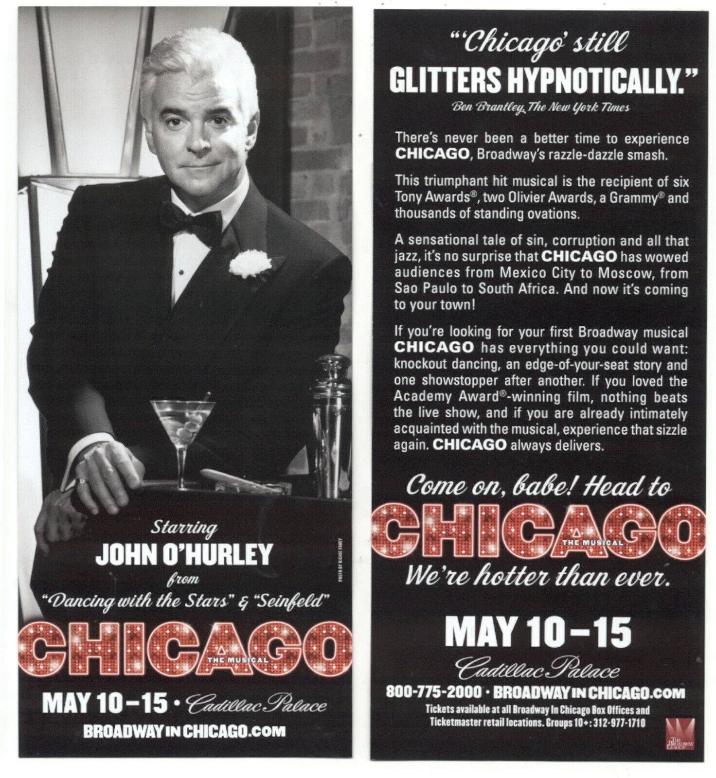Chicago Broadway In Chicago 2016 Advertising Flyer
